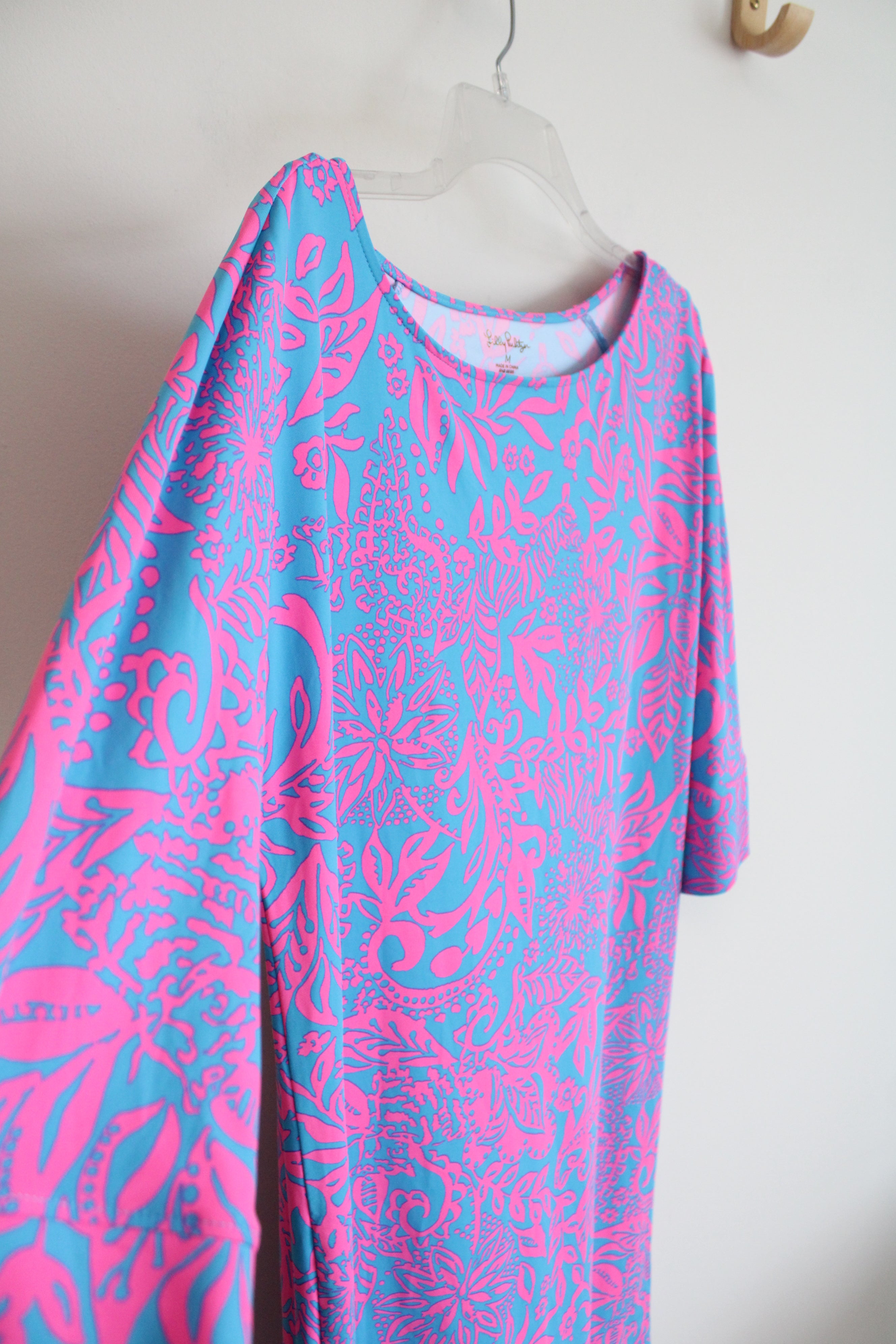 Lilly Pulitzer Pink & Blue Patterned Braedyn Dress | M
