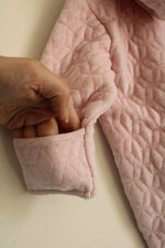 Nordstrom Pink Quilted Sherpa Lined Onesie | 9 MO