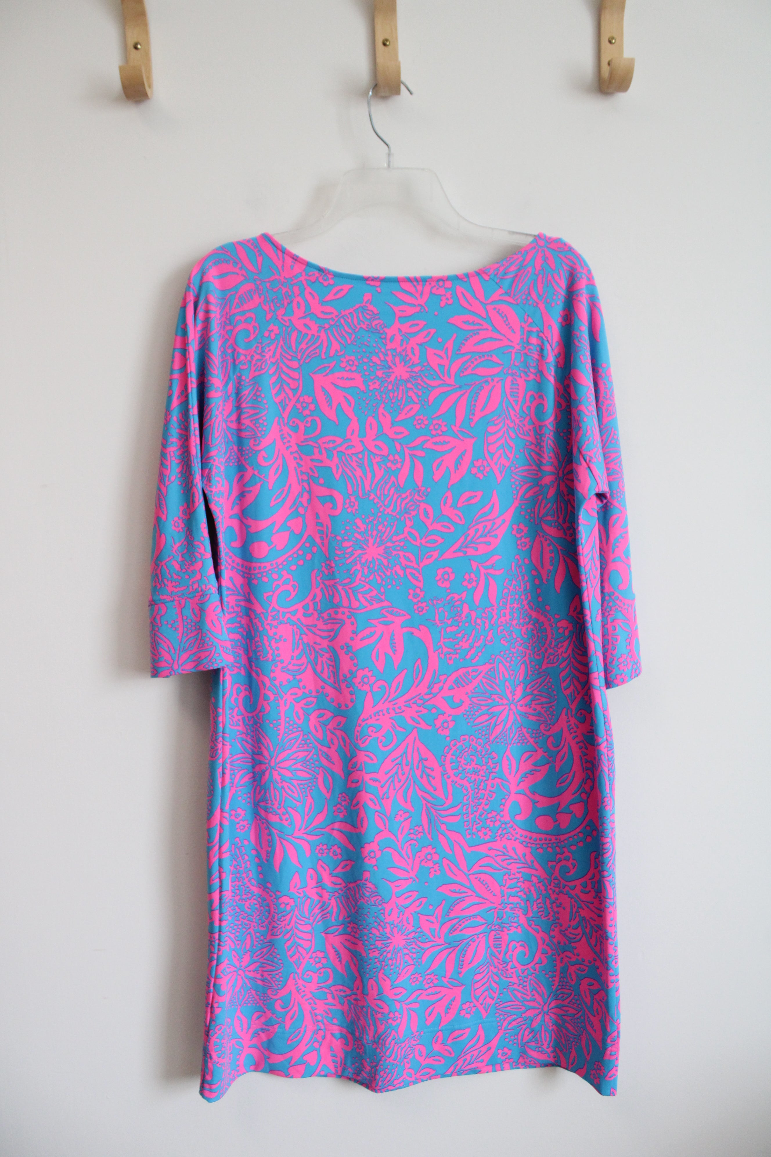Lilly Pulitzer Pink & Blue Patterned Braedyn Dress | M