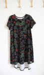 LuLaRoe Black Colorful Fireworks Floral Dress | L