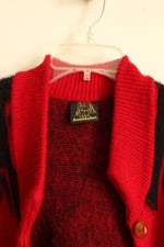 Tejidos Red Wool & Angora Thick Knit Poncho