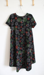 LuLaRoe Black Colorful Fireworks Floral Dress | L