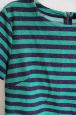 Banana Republic Green & Blue Striped Top | M