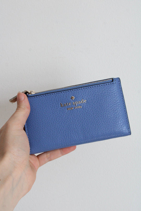 Kate Spade Leila Small Slim Fresh Blueberry Bifold Wallet