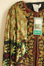 NEW Adrianna Papell Evening Silk Beaded Jacket | L