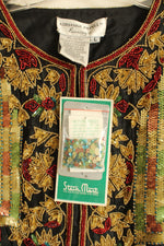 NEW Adrianna Papell Evening Silk Beaded Jacket | L