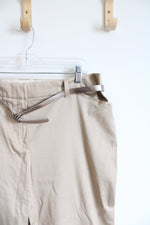 NEW Covington Tan Khaki Belted Capri Pants | 12