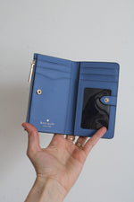 Kate Spade Leila Small Slim Fresh Blueberry Bifold Wallet