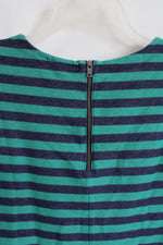 Banana Republic Green & Blue Striped Top | M