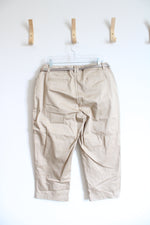 NEW Covington Tan Khaki Belted Capri Pants | 12