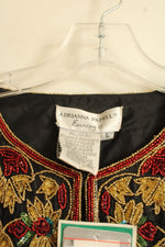NEW Adrianna Papell Evening Silk Beaded Jacket | L
