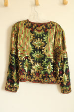 NEW Adrianna Papell Evening Silk Beaded Jacket | L