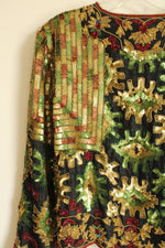 NEW Adrianna Papell Evening Silk Beaded Jacket | L