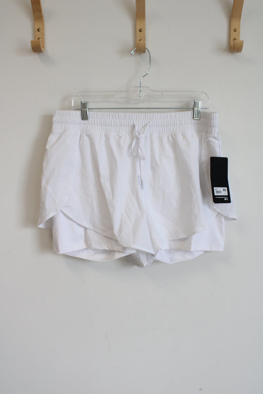 NEW 90 Degree By Reflex White Athletic Shorts | XL