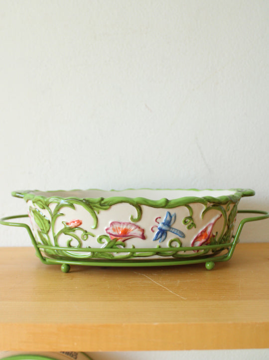 Temp-Tations By Tara Dragonfly 1.0 QT Casserole Dish