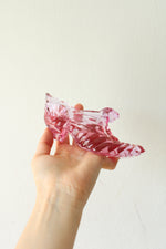 Fenton Art Pink Drapery Glass Shoe