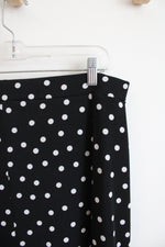 Kasper Black & White Polka Dot Skirt | XL