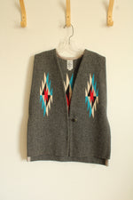 Ortega's Wool Hand-Woven Western Chimayo New Mexico Vest | M