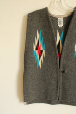 Ortega's Wool Hand-Woven Western Chimayo New Mexico Vest | M