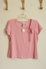 NEW Casual Corner Annex Pink Bow T-shirt | L