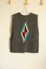 Ortega's Wool Hand-Woven Western Chimayo New Mexico Vest | M
