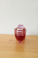 Fenton Art Pink Drapery Glass Shoe