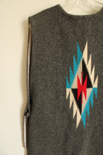 Ortega's Wool Hand-Woven Western Chimayo New Mexico Vest | M