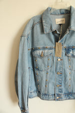 NEW Universal Threads Gold Studded Denim Jacket | M