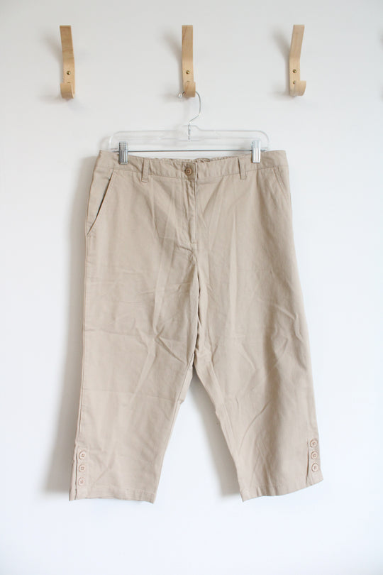 NEW Appleseed's Tan Khaki Capri Pants | 12P