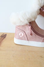 Billy Toddler Blush Pink Shimmer Mid Top Luxe Boots | Size 10