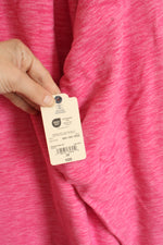 NEW St. John's Bay Pink Fleece Long sleeve V-neck Shirt | 3XL
