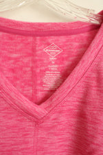 NEW St. John's Bay Pink Fleece Long sleeve V-neck Shirt | 3XL