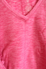 NEW St. John's Bay Pink Fleece Long sleeve V-neck Shirt | 3XL