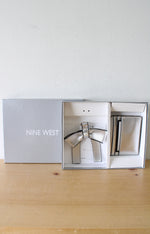 NEW Nine West Silver Card Case & Bow Dangle Keychain Accessory