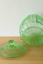 Vintage Green Mayfair Open Roses Biscuit Jar