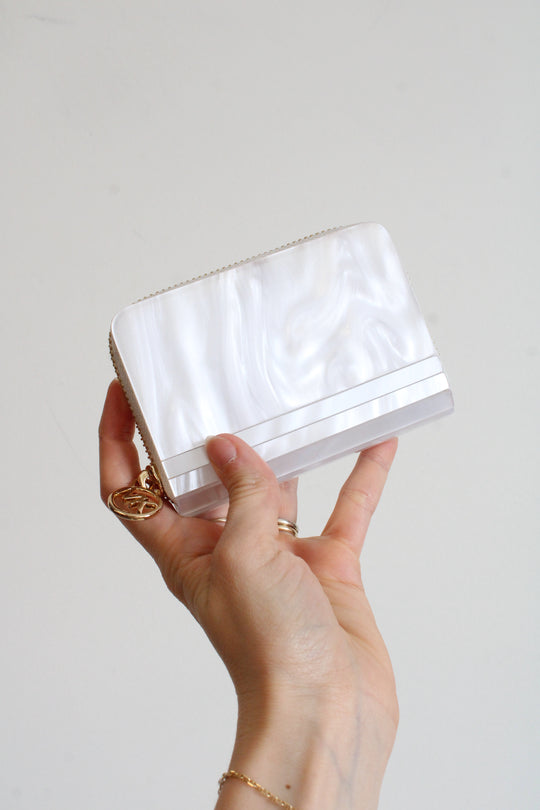NEW MICHAEL Michael Kors Barbara Optic White Coin Card Case
