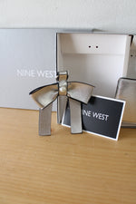 NEW Nine West Silver Card Case & Bow Dangle Keychain Accessory