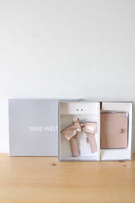 NEW Nine West Pink Card Case & Bow Dangle Keychain Accessory