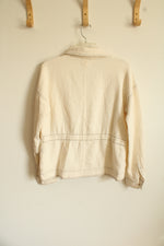 NEW Maurices Cotton Cream Button Down Shirt | S