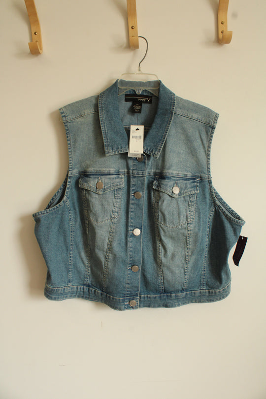 NEW Lane Bryant Denim Vest | 24