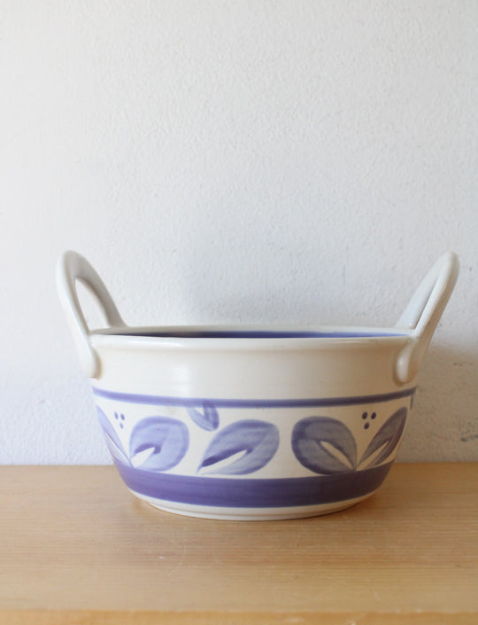 Pfaltzgraff Blue Floral Handled Bowl