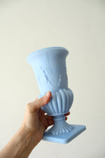Imperial Antique Bluer Glass Urn Classical Figures Nymphs Dogs Vase