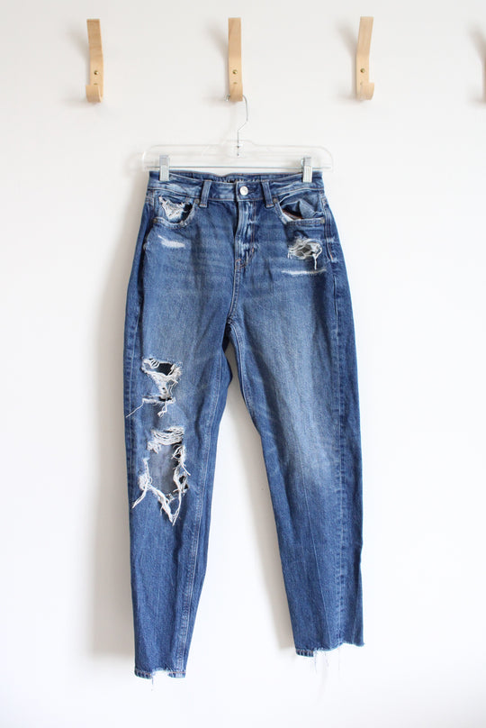American Eagle Distressed Mom Jeans | 0