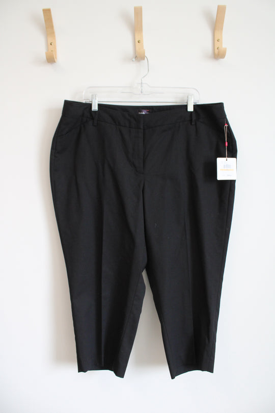 NEW Rafaella Black Curvy Capri Pants | 16W
