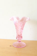 Fenton Empress Rose Footed Daffodil Ruffled Edge Vase