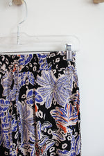 NEW Garage Black Blue & Orange Tropical Patterned Shorts | XS