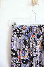 NEW Garage Black Blue & Orange Tropical Patterned Shorts | XS
