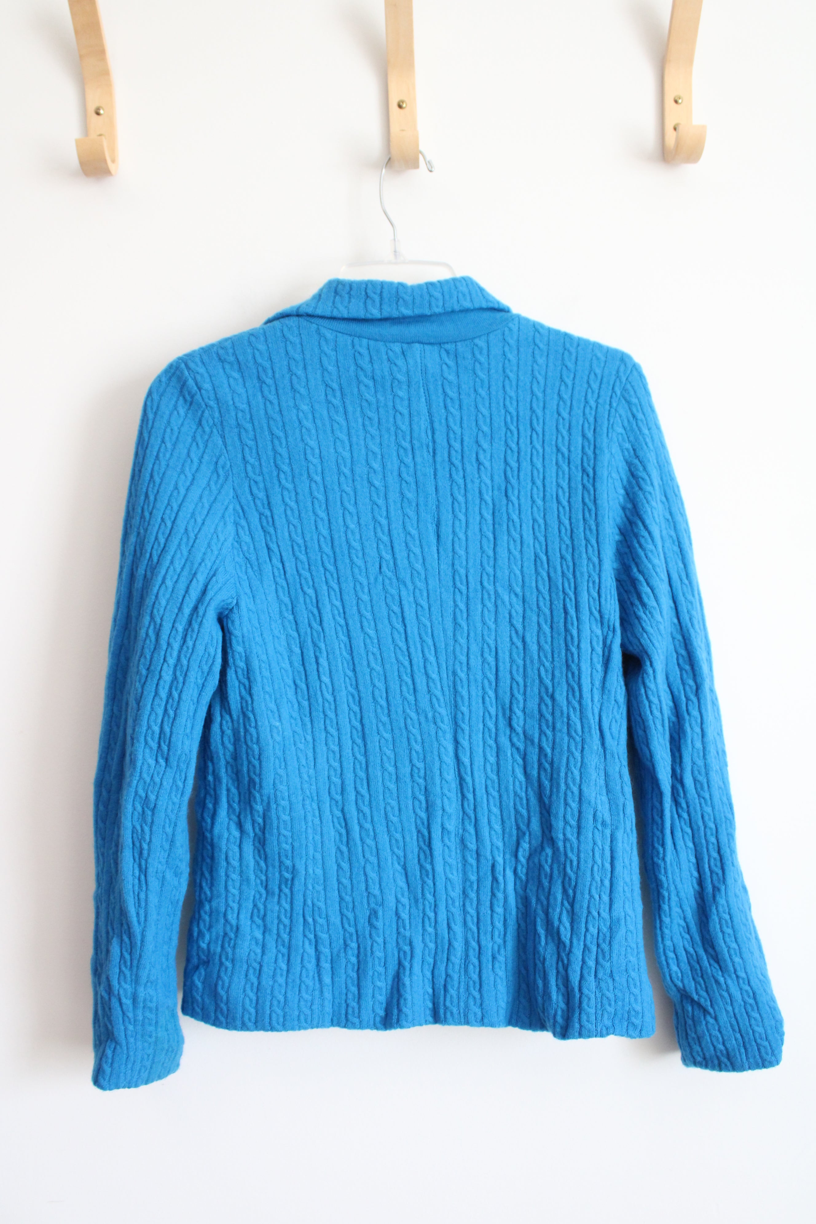NEW Liz Claiborne Blue Cable Knit Wool Blazer | S Petite
