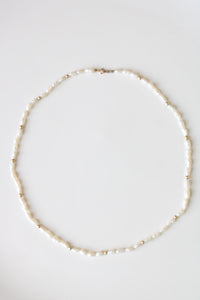 Baroque Genuine Pearl Beaded 14K Gold Clasp Necklace