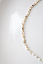 Baroque Genuine Pearl Beaded 14K Gold Clasp Necklace